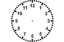 Tarcza zegara 2 - szablony z różnymi przedmiotami i obiektami