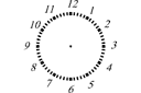 Tarcza zegara 3 - szablony z różnymi przedmiotami i obiektami