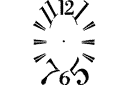 Tarcza zegara 4 - szablony z różnymi przedmiotami i obiektami