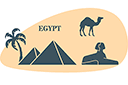 Egipt - szablony z punktami orientacyjnymi i budynkami
