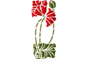Motyw makowy A - szablony z kwiatami ogrodowymi i polnymi