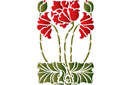 Motyw makowy B - szablony z kwiatami ogrodowymi i polnymi
