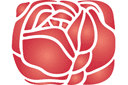 Róża w stylu secesyjnym 24 - szablony z ogrodem i dzikimi różami