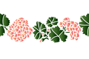 Bordiur hortensji - szablony z kwiatami ogrodowymi i polnymi