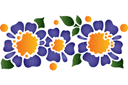 Motyw dekoracyjny - szablony z kwiatami ogrodowymi i polnymi