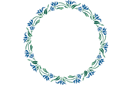 Krąg kwiatowy 43 - szablony z kwiatami ogrodowymi i polnymi