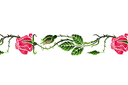 Kolczasta róża - szablony z ogrodem i dzikimi różami