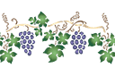 Winorośl 15 - szablony do bordiur z roślinami