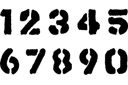 Cyfry PRODUCT - szablony z tekstami i zestawami liter