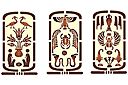 Trzy zwoje - szablony stylizowane na egipt