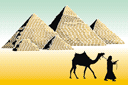 Egipskie piramidy - szablony stylizowane na egipt