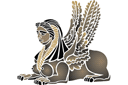 Egipski sfinks - szablony stylizowane na egipt