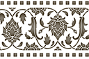 Angielski bordiur 114 - szablony z klasycznymi wzorami