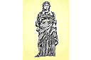 Posąg kobiety - szablony z punktami orientacyjnymi efezu