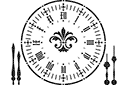 Tarcza zegara 7 - szablony z różnymi przedmiotami i obiektami