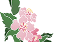 Róg azalii - szablony z kwiatami ogrodowymi i polnymi