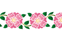 Dzika róża 05b - szablony z kwiatami ogrodowymi i polnymi