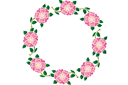 Dzika róża 05c - szablony z kwiatami ogrodowymi i polnymi