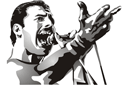Freddie Mercury - szablony z historycznymi sztukami