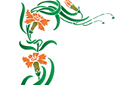 Róg goździków - szablony z kwiatami ogrodowymi i polnymi