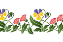 Bratki - szablony z kwiatami ogrodowymi i polnymi
