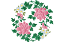 Chryzantemy i rumianek A - szablony z kwiatami ogrodowymi i polnymi