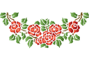 Różowy wianek 41 - szablony z ogrodem i dzikimi różami