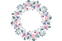 Krąg kwiatowy 5 - szablony z kwiatami ogrodowymi i polnymi