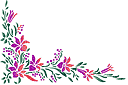 Róg Lily - szablony z kwiatami ogrodowymi i polnymi