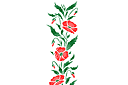 Makowy bordiur - szablony z kwiatami ogrodowymi i polnymi