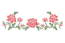 Motyw piwonii - szablony z kwiatami ogrodowymi i polnymi