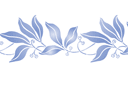 Bordiur laurowy - szablony do bordiur z roślinami