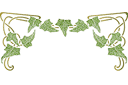 Ażurowy łuk bluszczowy - szablony z liśćmi i gałęziami