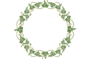 Ażurowe koło bluszczowe - szablony z liśćmi i gałęziami