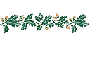 Bordiur dębowy - szablony z liśćmi i gałęziami