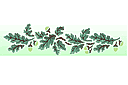Bordiur dębowy 2 - szablony z liśćmi i gałęziami
