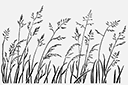 Stepowa trawa - szablony do bordiur z roślinami