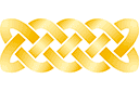 Złoty węzeł celtycki - szablony z celtyckimi wzorami 