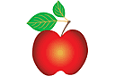 Jabłko 2 - szablony z owocami i jagodami