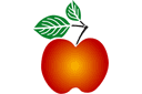 Jabłko 1 - szablony z owocami i jagodami