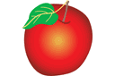 Jabłko 4 - szablony z owocami i jagodami