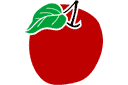 Jabłko 3 - szablony z owocami i jagodami