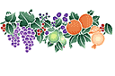 Bordiur z owoców - szablony z owocami i jagodami