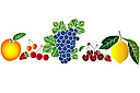 Owoce 2 - szablony z owocami i jagodami