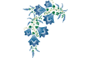 Kwiaty dzwonka róg 129 - szablony z kwiatami ogrodowymi i polnymi