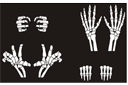 Ręce szkieletów - straszne i przerażające szablony