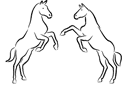 Dwa konie 1a - szablony ze zwierzętami