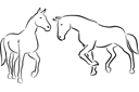 Dwa konie 4a - szablony ze zwierzętami