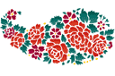 Kwiatowy ogórek - szablony z motywami indiańskimi