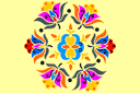 Koło lotosu - szablony z motywami indiańskimi